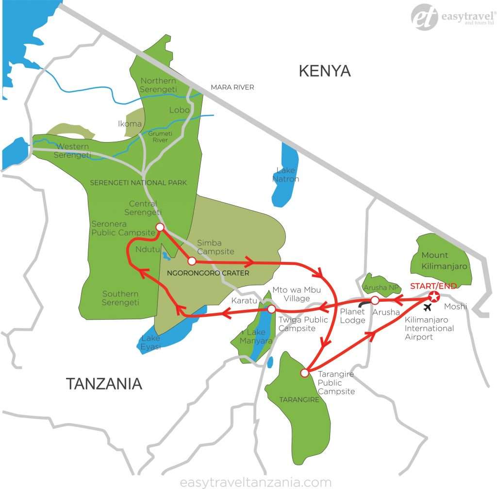 坦桑尼亚 - 8 天 manyara serengeti ngorongoro tarangire 野生动物探险 20 基本 2 - 坦桑尼亚令人难忘的露营野生动物园