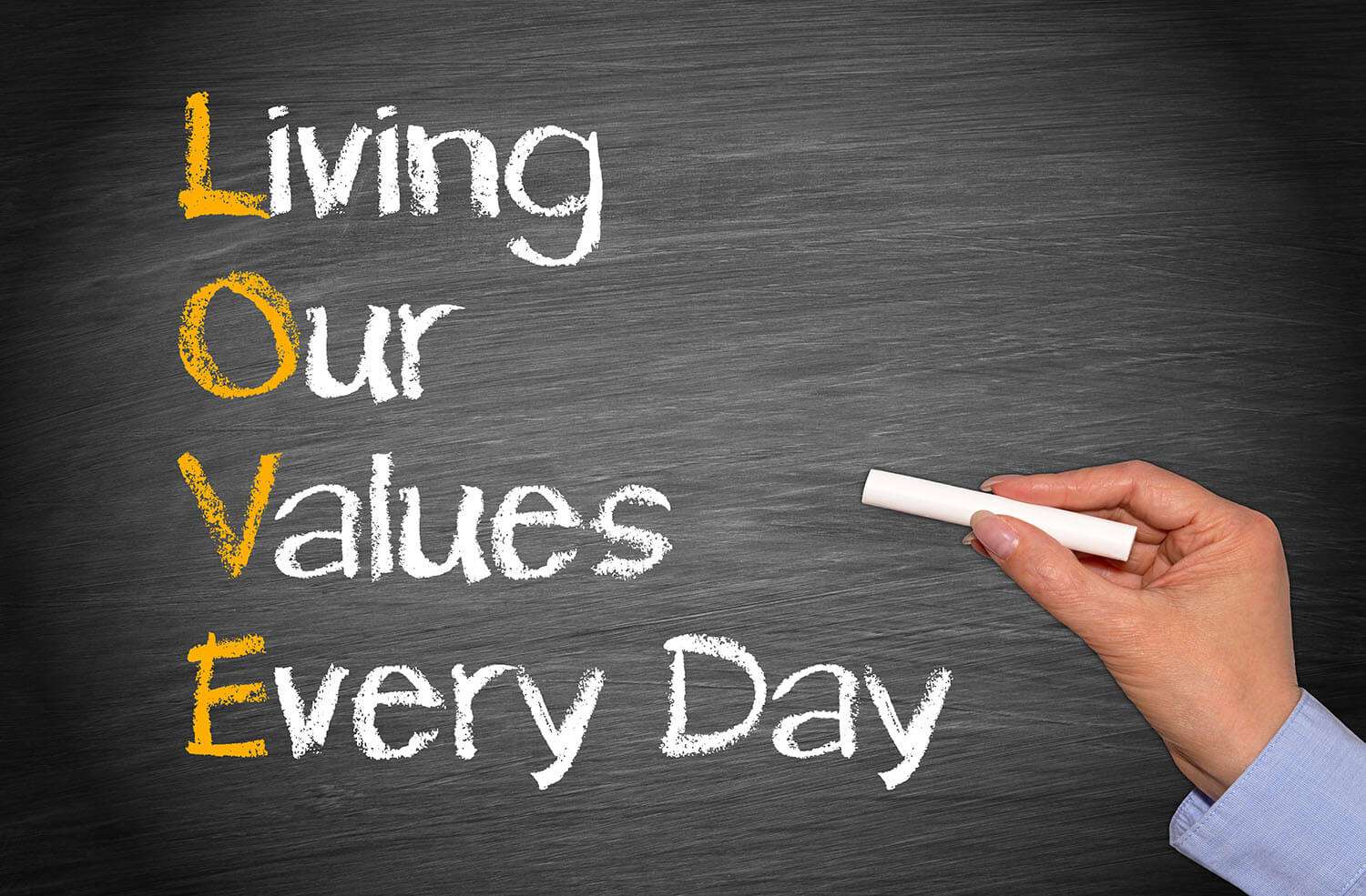 Unsere Werte jeden Tag leben
