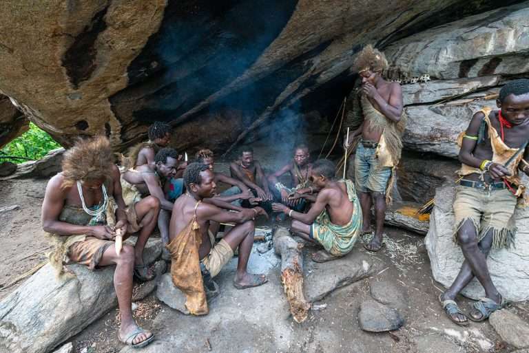 Tribe in cave