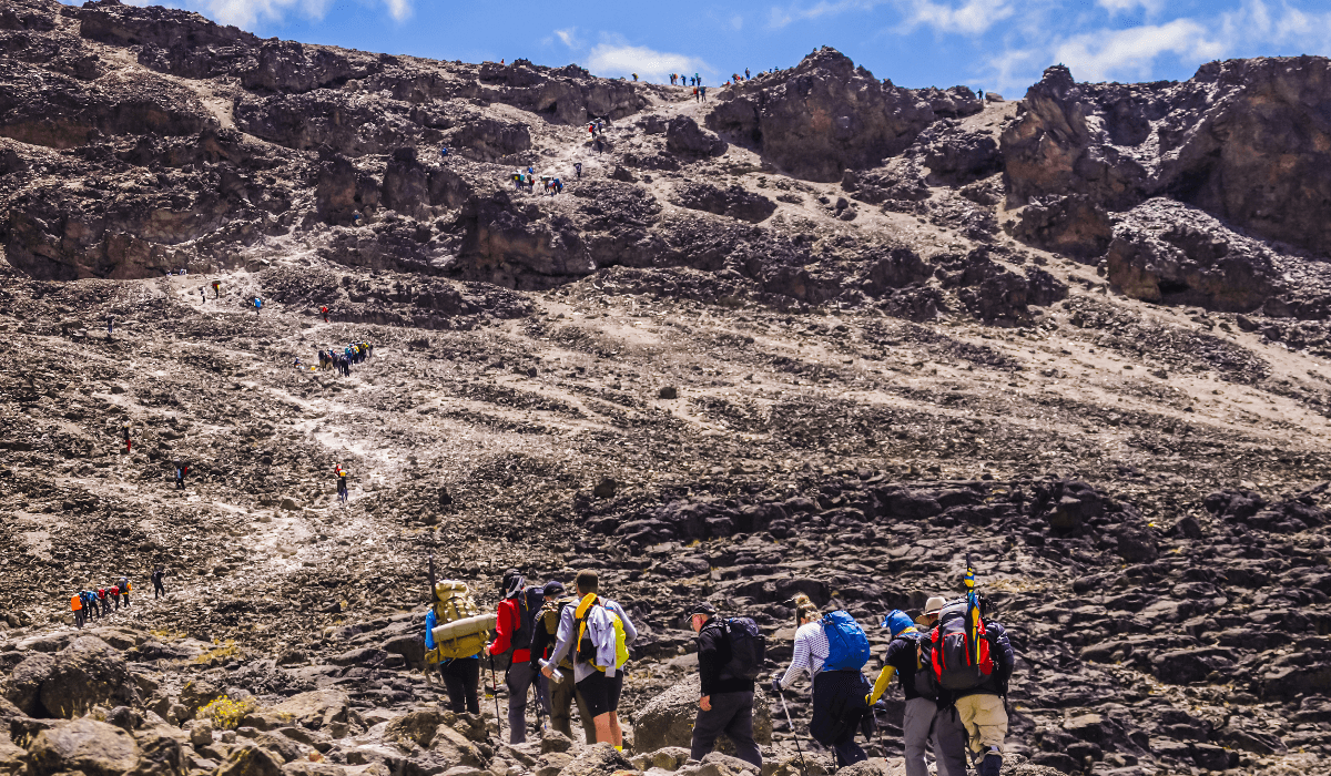 Tanzania - beklimming van de Kilimanjaro in februari - februari