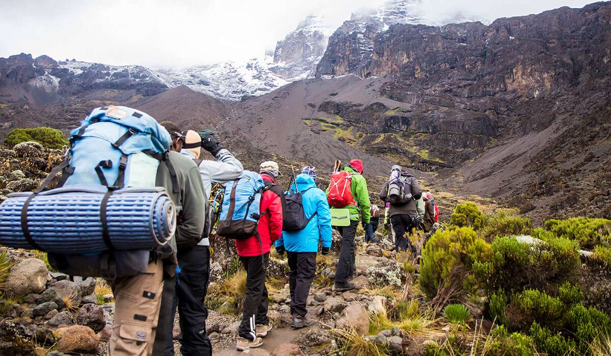 Tanzania - climbing mount kilimanjaro in march - march