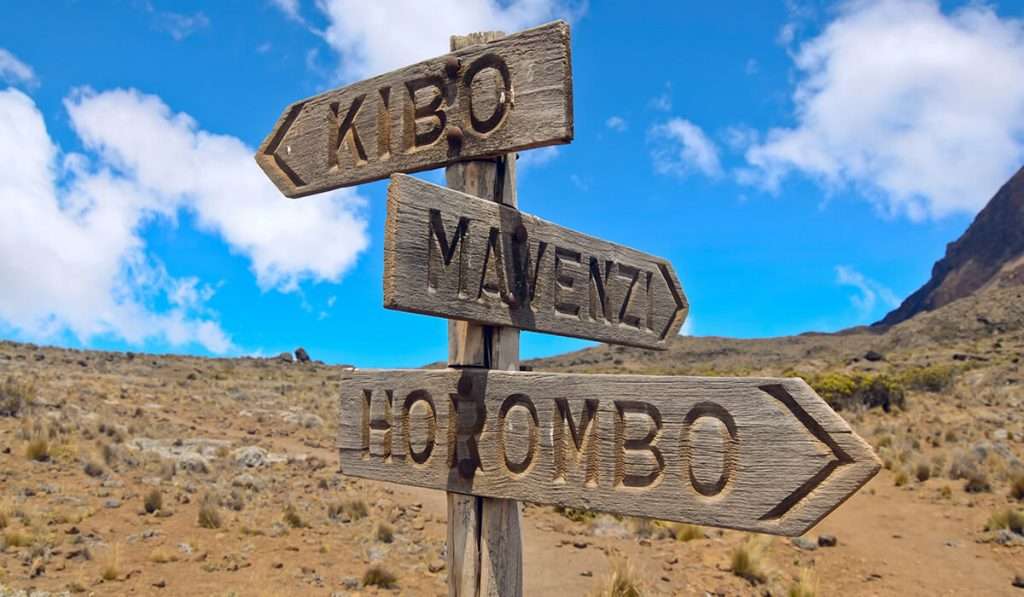 Kilimanjaro sign board