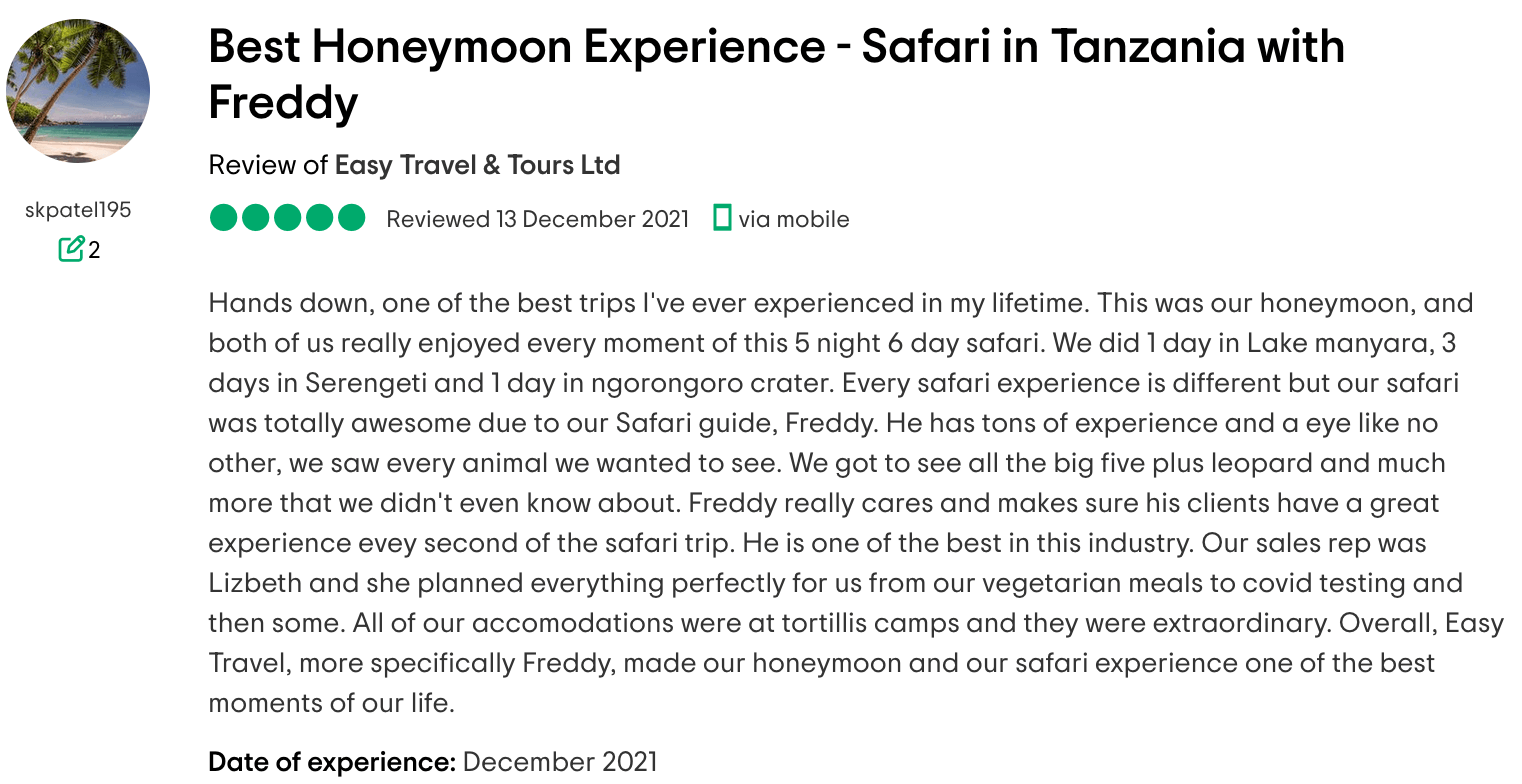 Tanzanie - freddy - chauffeur de safari freddy