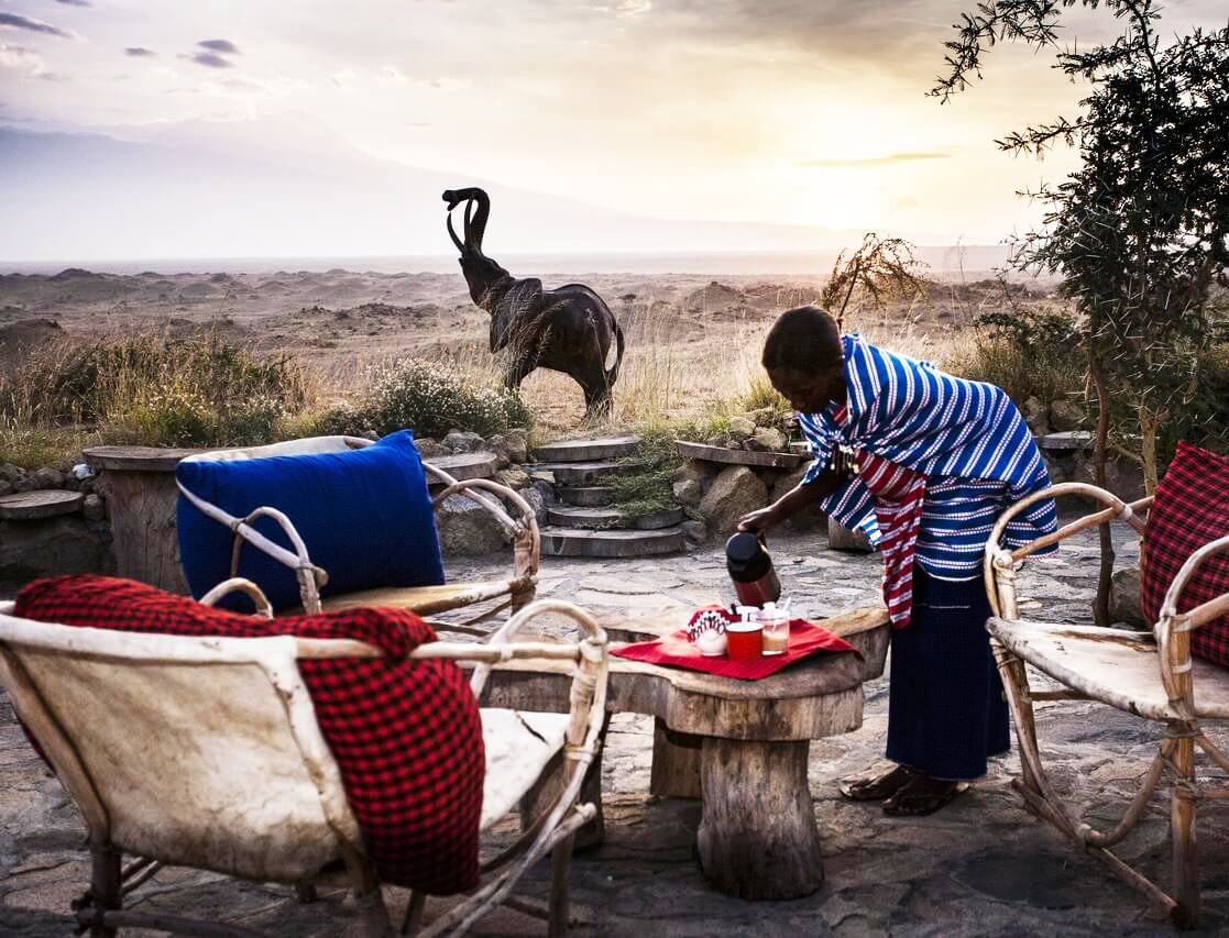Dineren in Masai Lodge - Accommodatie in West Kilimanjaro - Easy Travel Tanzania