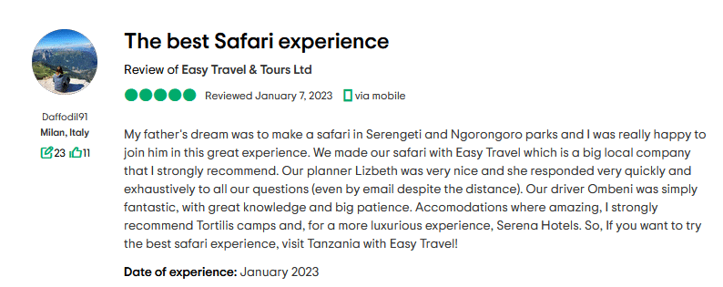 Tanzania - norogo reviews - ngorongoro