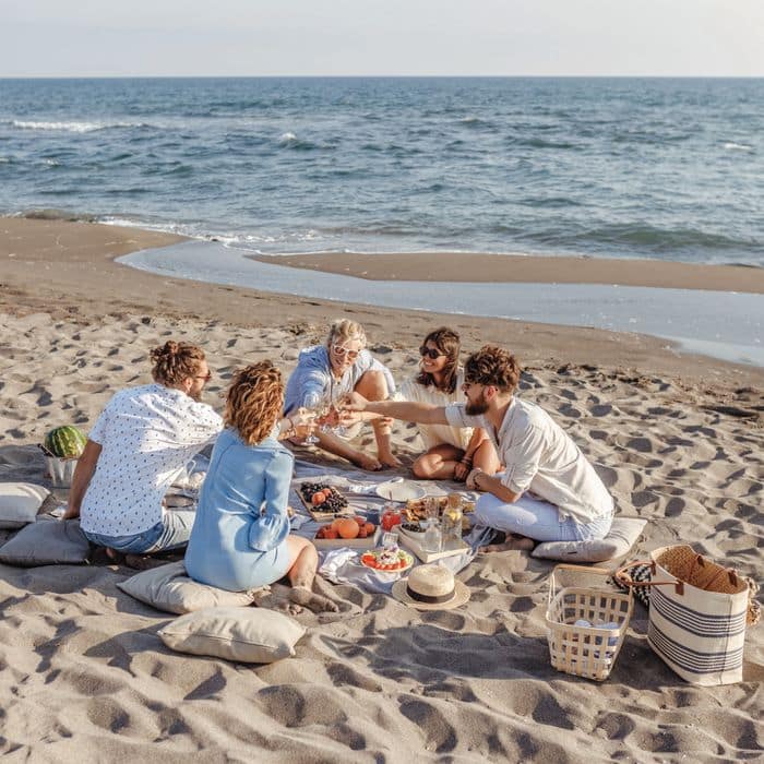pícnic en la playa