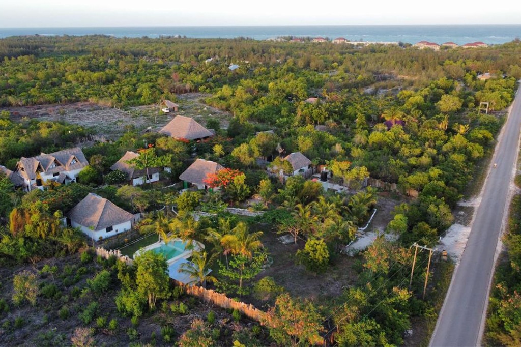 Вид с воздуха на Zero Zero Lodge на Занзибаре