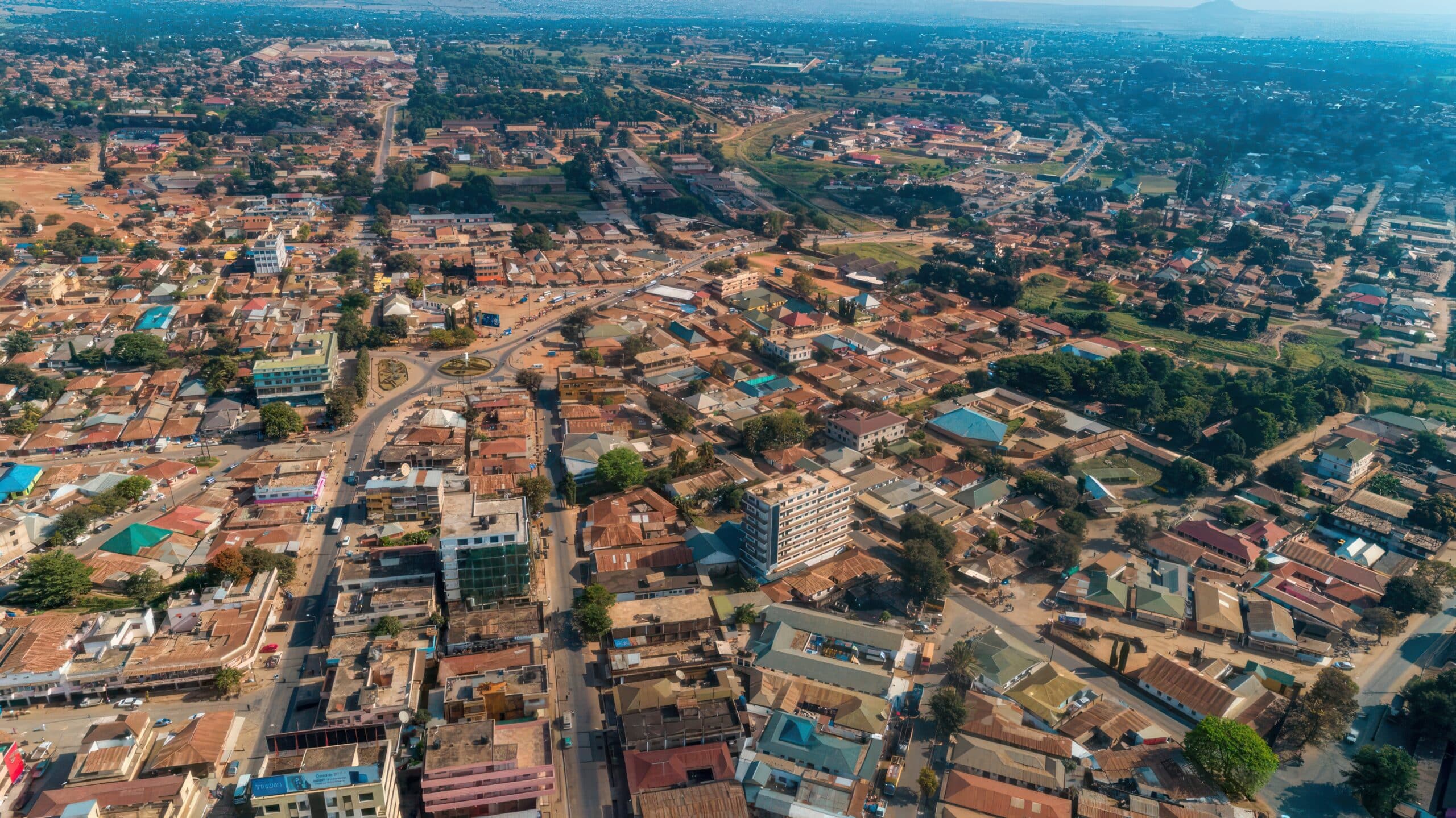 Aerial shot of Morogoro City