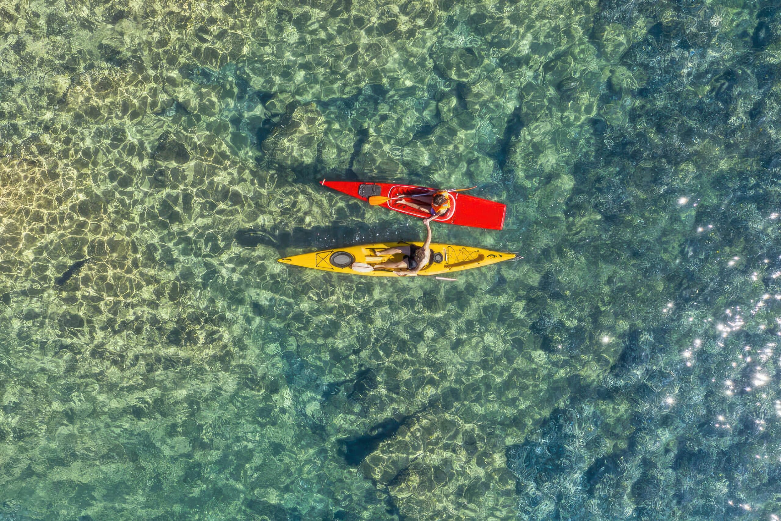 couple kayaking at Kizimkazi Mkunguni Beach