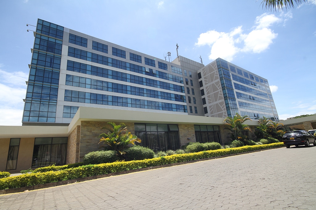Front view of Mount Meru Hotel
