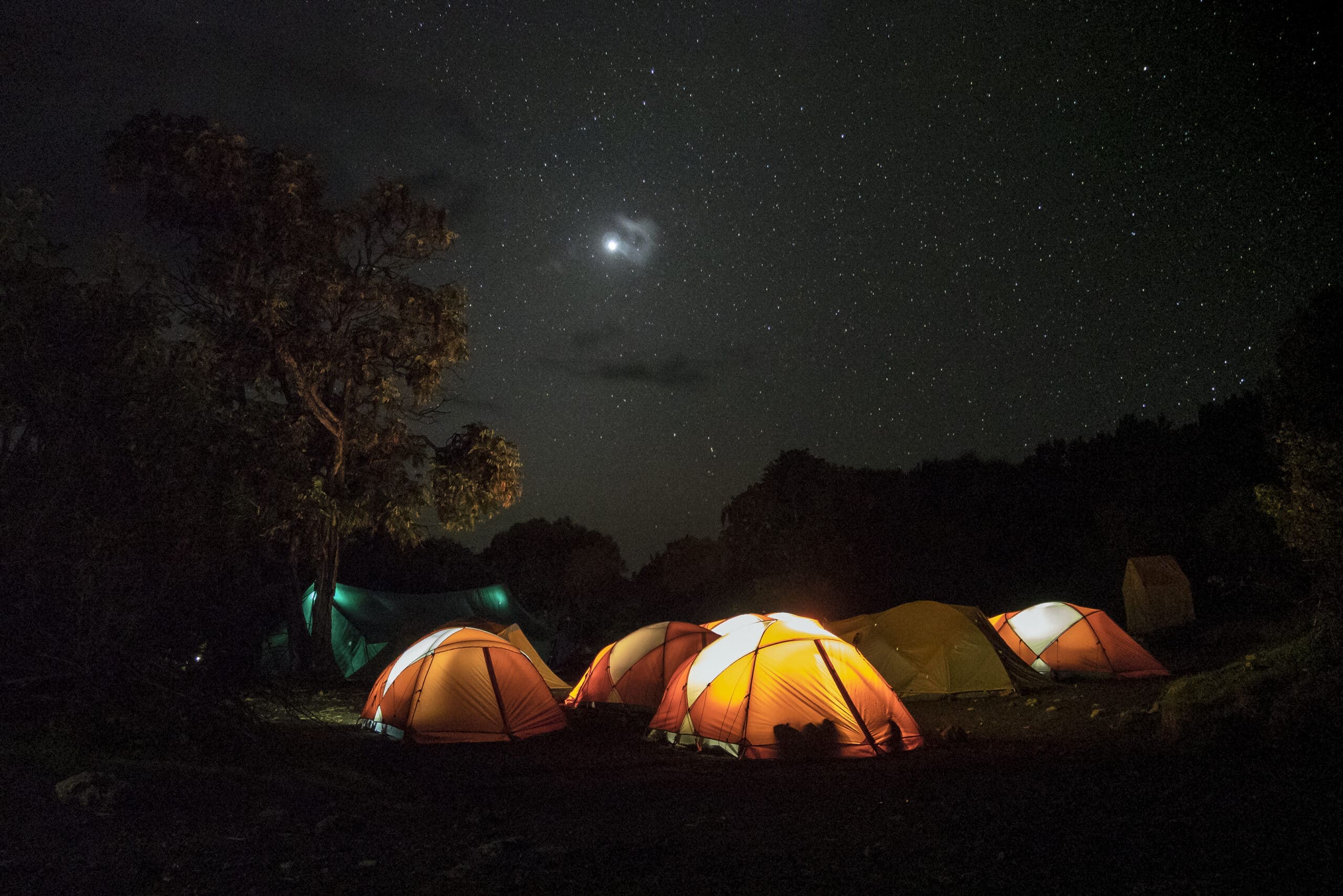 Mountain Tents on Mount Kilimanjaro via Marangu route