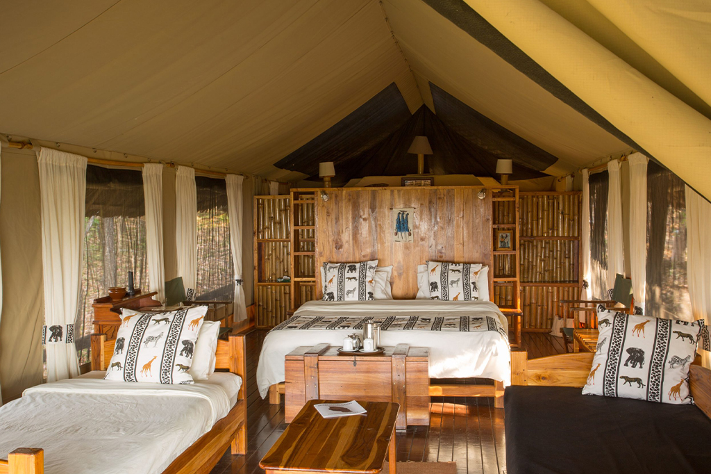 Комната в палаточном лагере Vuma Hills в национальном парке Микуми