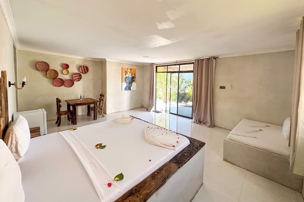Zimmer der Jambo Beach Bungalows, Tansania
