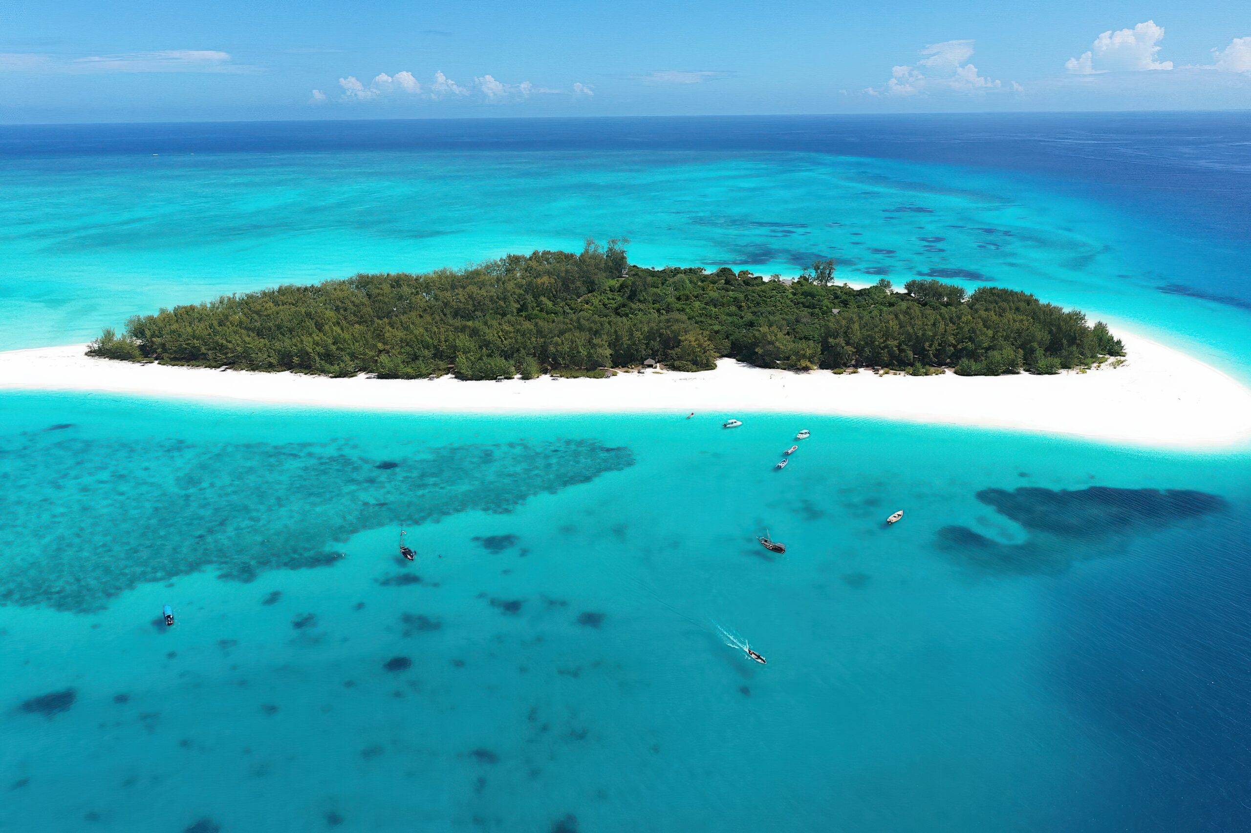 Stunning landscapes and clear waters of Mnemba Island