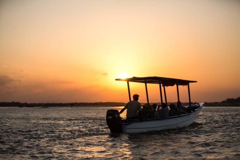 Sunset boat cruise at lake tanganyika