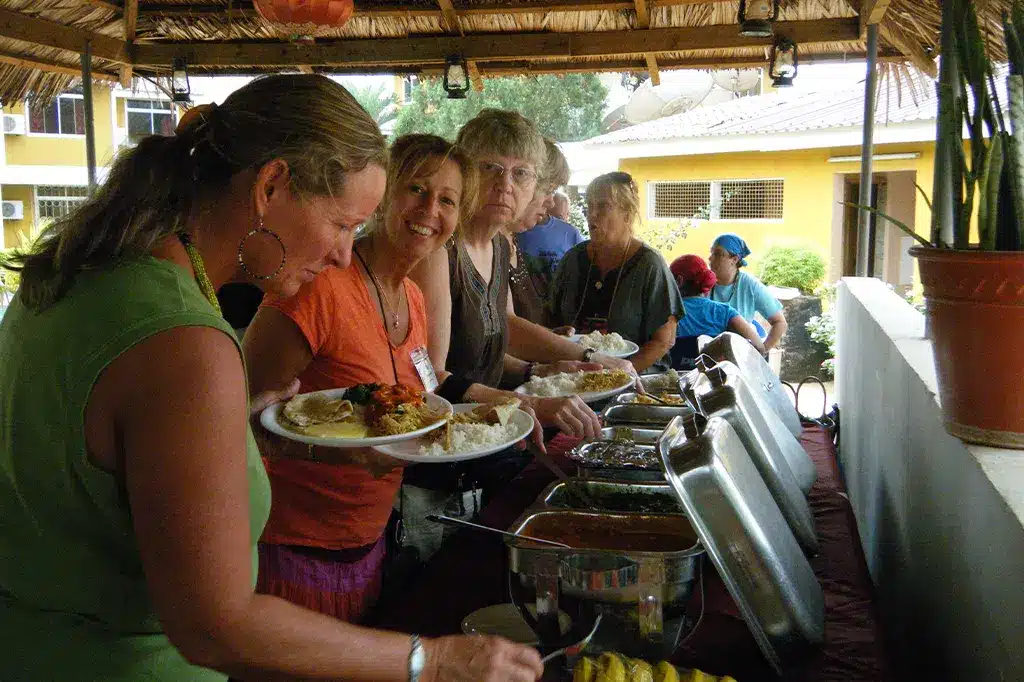 Tourists Local Food Buffet Morogoro Tanzania.jpg Tourists Local Food Buffet Morogoro Tanzania.jpg