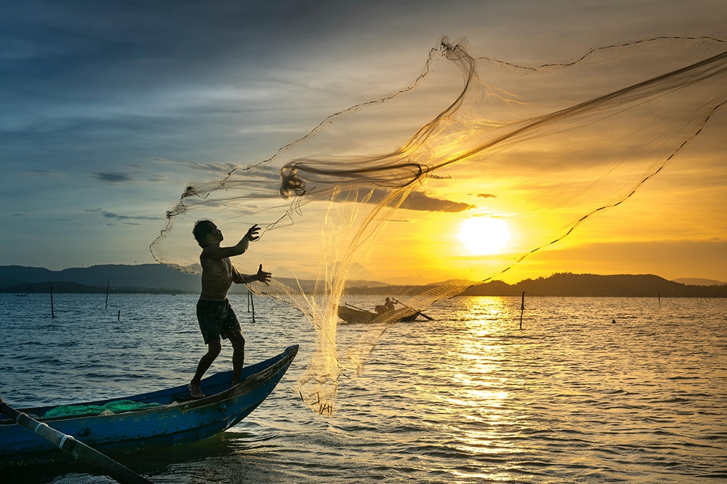 Traditionellt fiske vid Tanganyikasjön, Tanzania