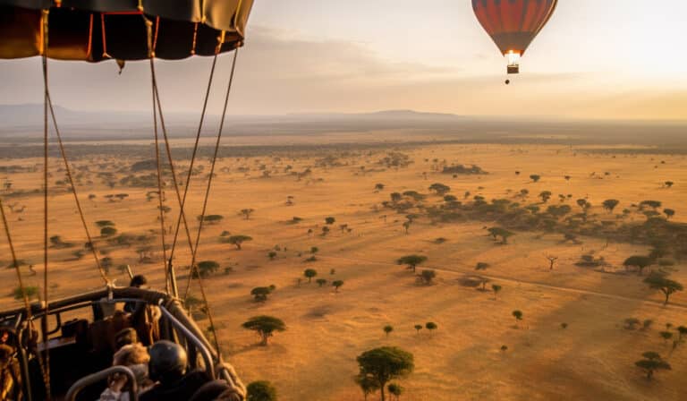 Costo del safari en globo aerostático de Serengeti