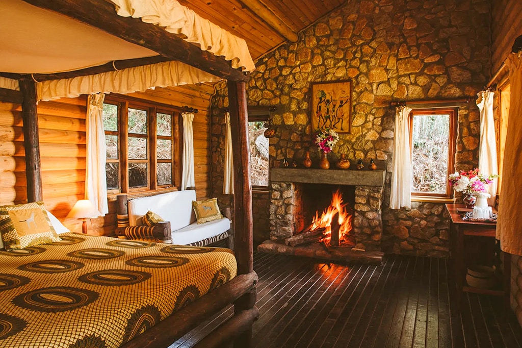 Interior of a room at the Mufindi Highland Lodge by Foxes, Tanzania