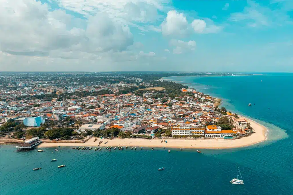 Luftaufnahme von Stone Town, Sansibar, Tansania