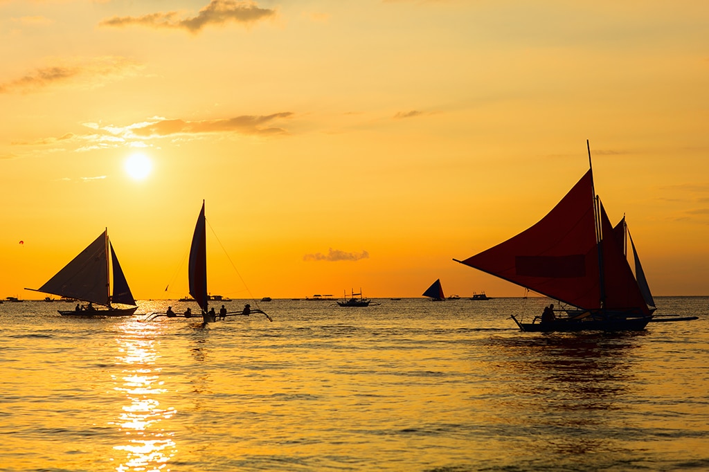 Tramonto sulla spiaggia di Fumba, Zanzibar, Tanzania