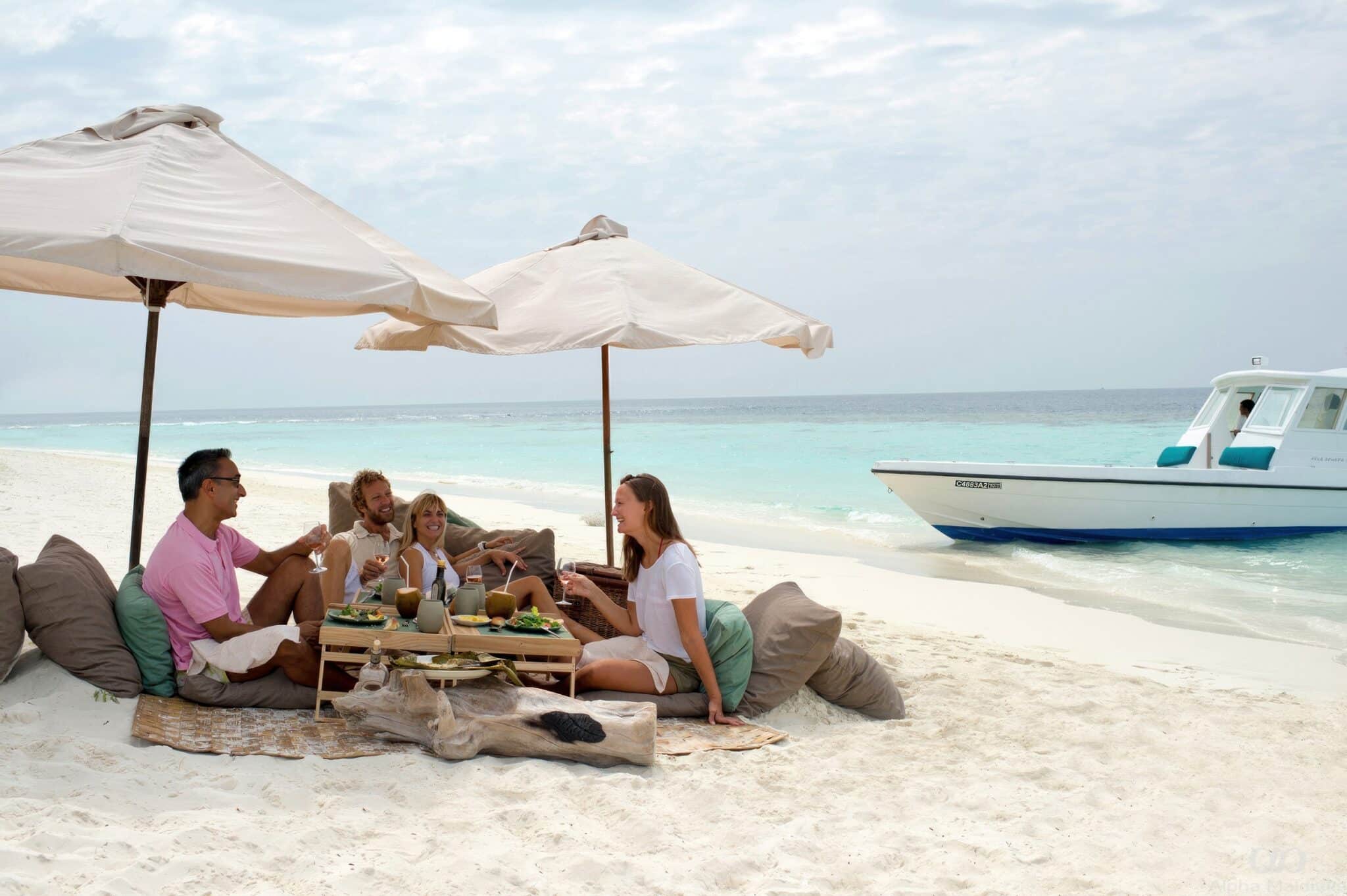 Sandbank picnic at Fumba Beach Zanzibar