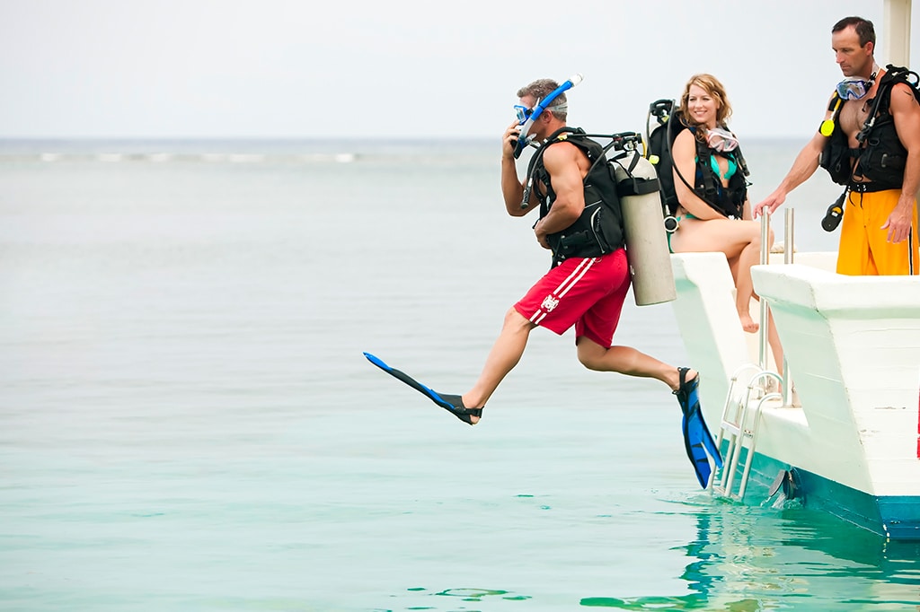 Scuba diving at Mnemba Island, Tanzania