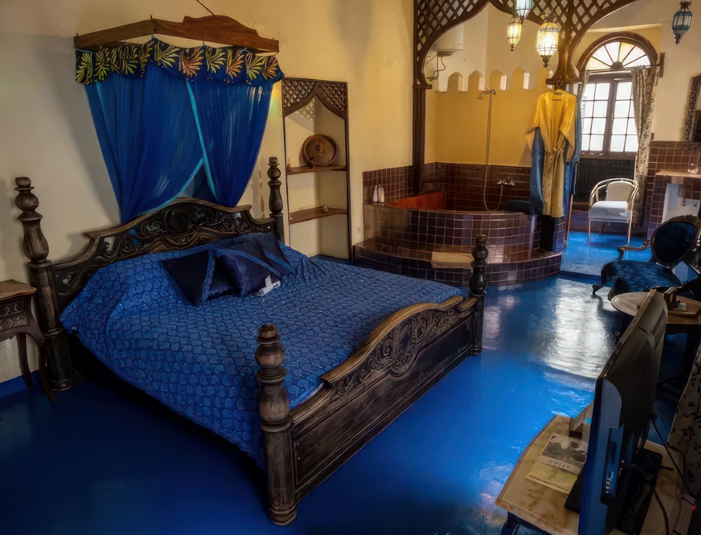 Kamer in het paleishotel van Zanzibar - accommodatie in Stone Town - gemakkelijk reizen