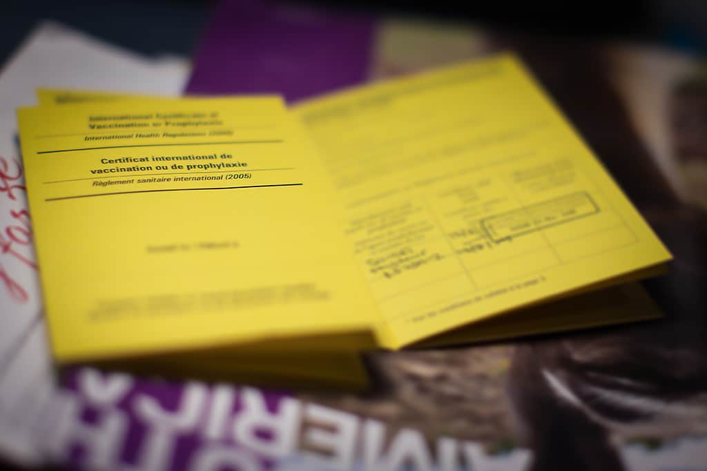 国際健康パスポートのクローズアップ