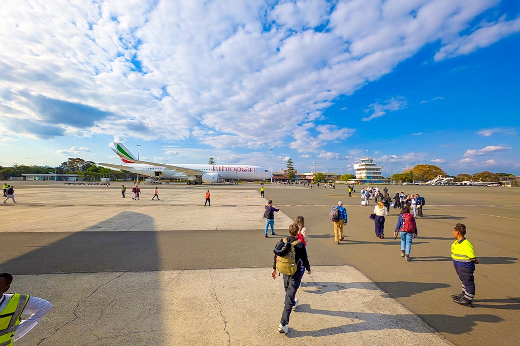 Ethiopian Airlines am Kilimanjarao International Airport Tansania 1