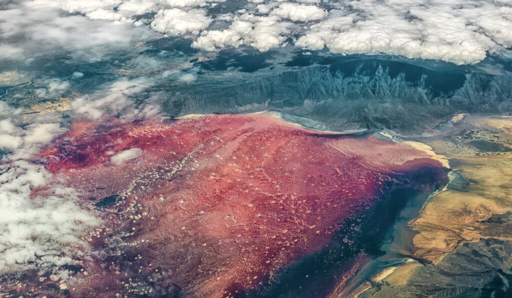 ナトロン湖の簡単旅行タンザニア