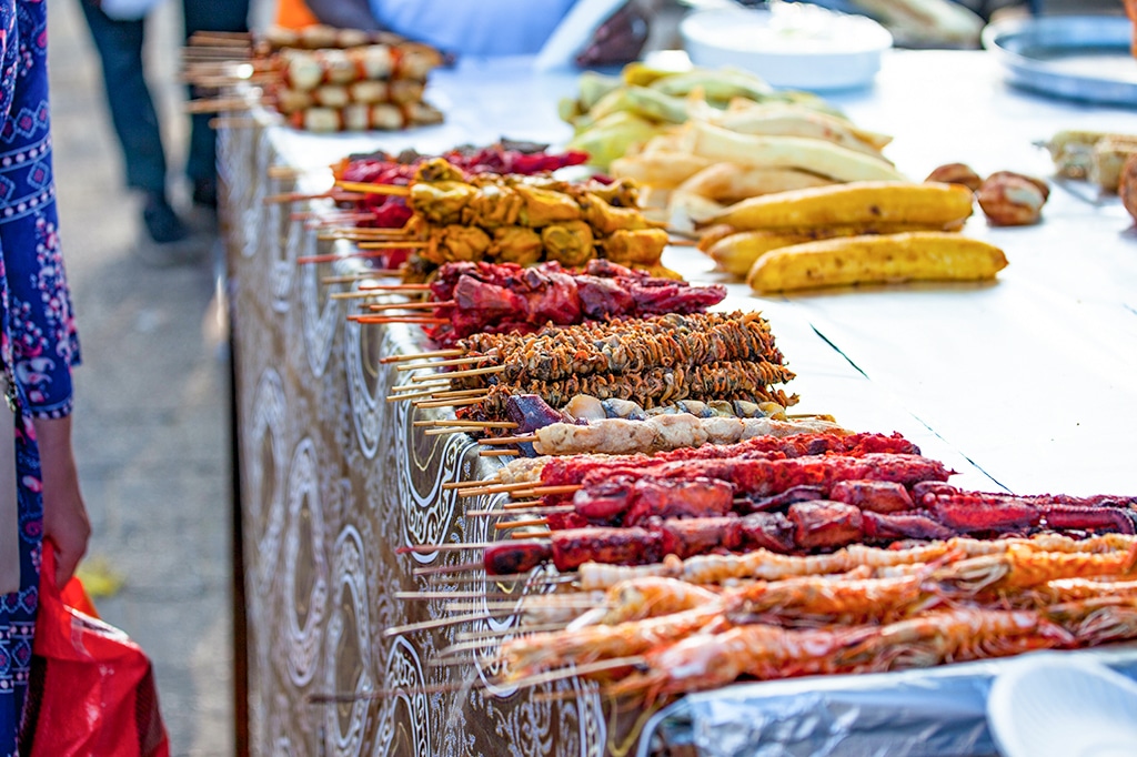 タンザニアのザンジバルの屋台料理