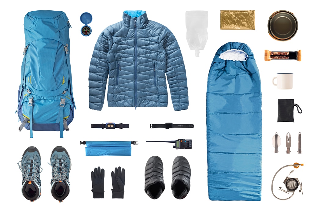 Hiking equipment for Mount Kilimanjaro Tanzania
