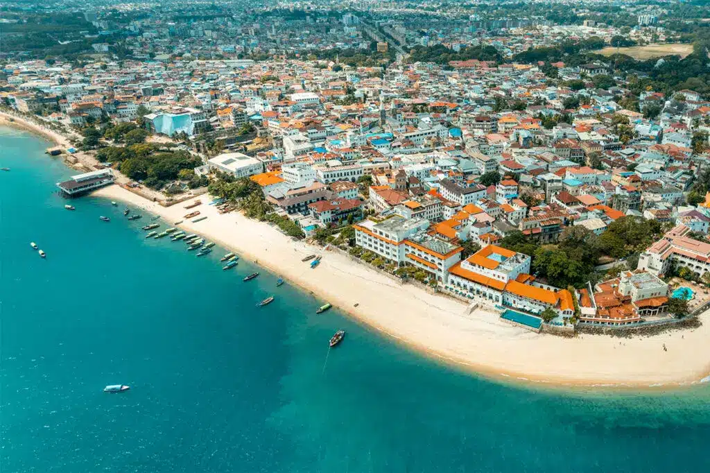 第 1 天 桑给巴尔岛 坦桑尼亚桑给巴尔岛鸟瞰图