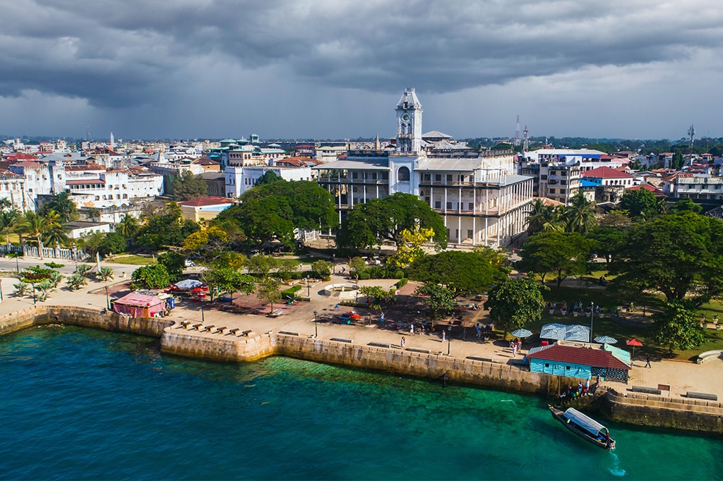 Rain clouds above Stone Town, Tanzania