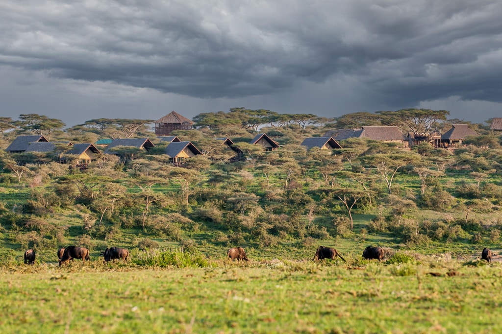 Rain clouds over Lake Ndutu Luxury Tented Lodge, Tanzania