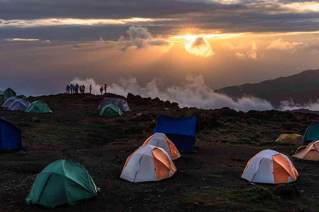 坦桑尼亚乞力马扎罗山露营地的风景
