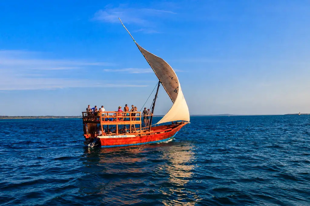 Guests traveling by boat to Nakupenda Sandbank Zanzibar Guests traveling by boat to Nakupenda Sandbank, Zanzibar