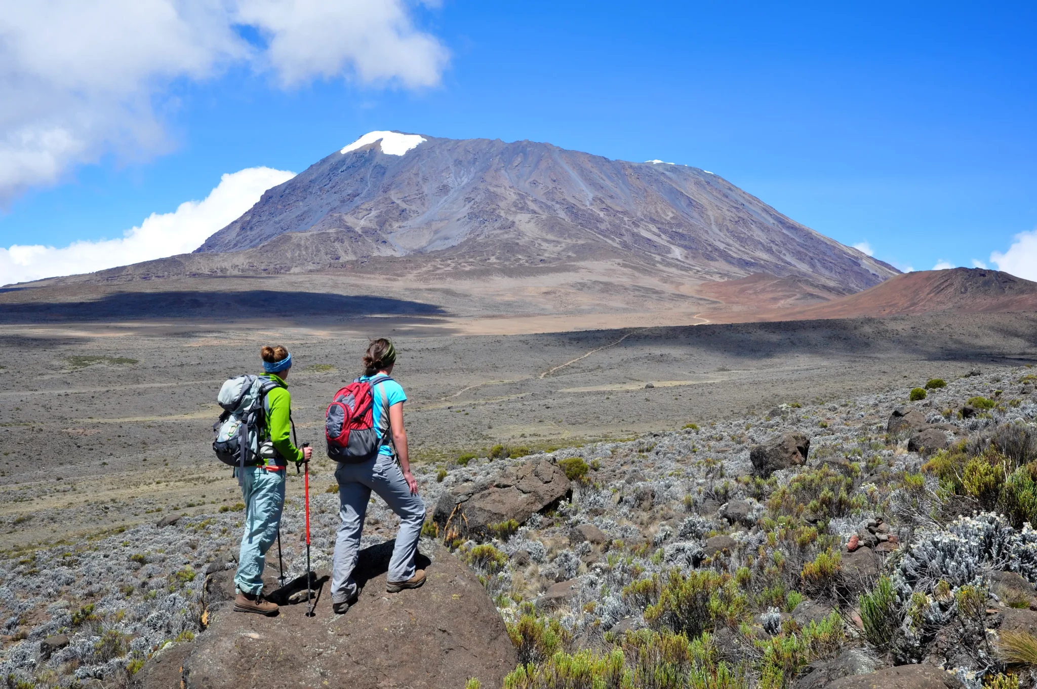 Two Hikers at Mount Kilimanjaro Easy Travel Tanzania scaled Two Hikers at Mount Kilimanjaro Easy Travel Tanzania scaled